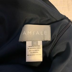 Navy Blue Amsale Bridesmaid Dress from Bella Bridesmaid.